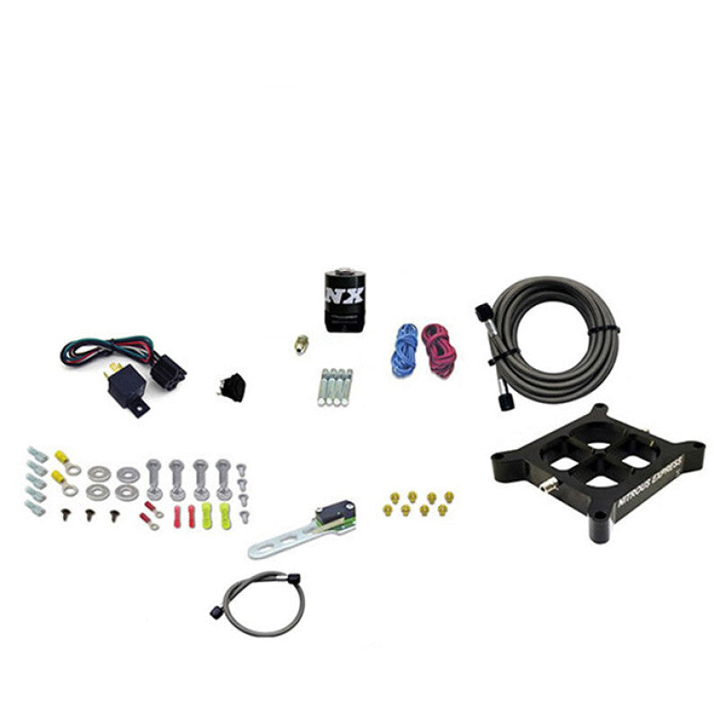 Nitrous Express Dry Single Entry Billet Crossbar Plate System 100-500hp (4150 Flange) w/o Bottle