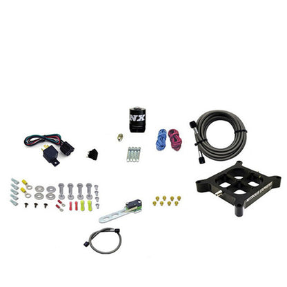Nitrous Express Dry Single Entry Billet Crossbar Plate System 100-500hp (4150 Flange) w/o Bottle