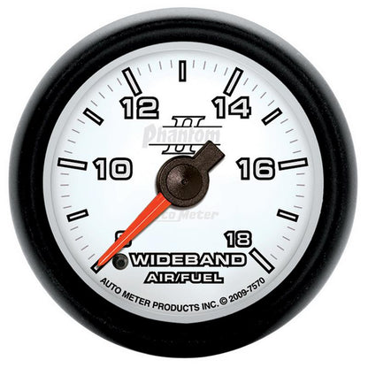Autometer Phantom II 52mm Full Sweep Electronic 8:1-18:1 AFR Wideband Air/Fuel Ratio Analog Gauge