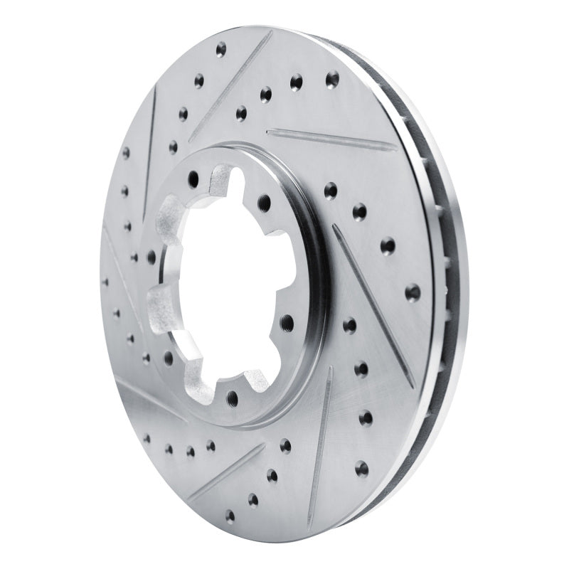 R1 Concepts R1 96-04 Infiniti QX4 Front Left Drilled & Slotted Silver Brake Rotor