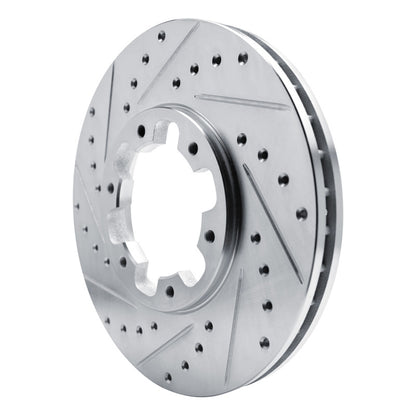 R1 Concepts R1 96-04 Infiniti QX4 Front Left Drilled & Slotted Silver Brake Rotor