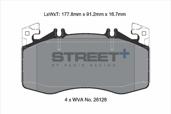 PAGID Racing T8217SP2001 STREET+ Brake Pads