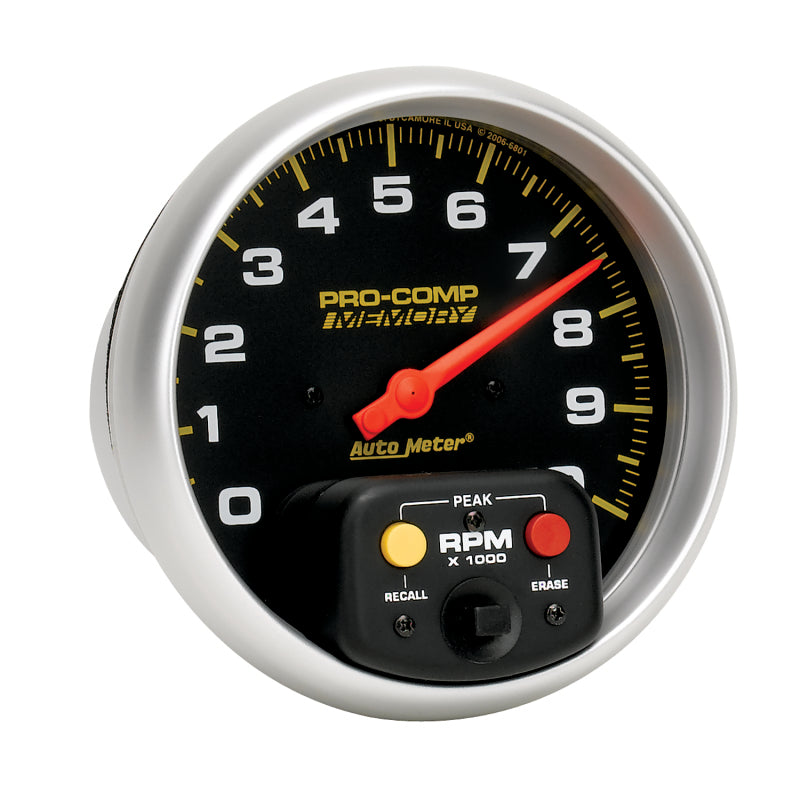 Autometer Pro-Comp 5 inch 10K RPM with Peak Memory In-Dash Tachometer