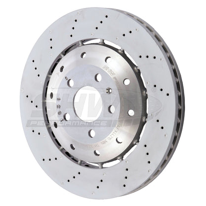 SHW Performance SHW 08-12 Audi R8 4.2L (Excl Ceramic Brakes) Front Drill-Dimp Lightweight Brake Rotor (420615301D)