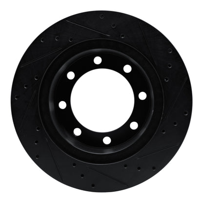 R1 Concepts R1 80-93 Dodge W250 Front Left Drilled & Slotted Black Brake Rotor