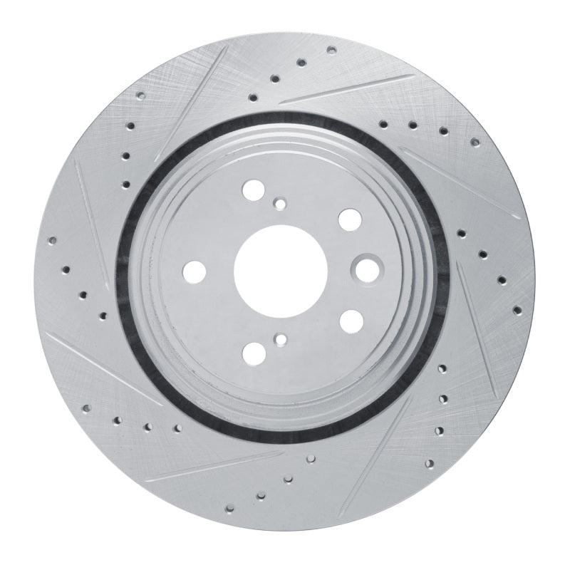 R1 Concepts R1 20-25 Lexus RX350h Front Left Drilled & Slotted Silver Brake Rotor