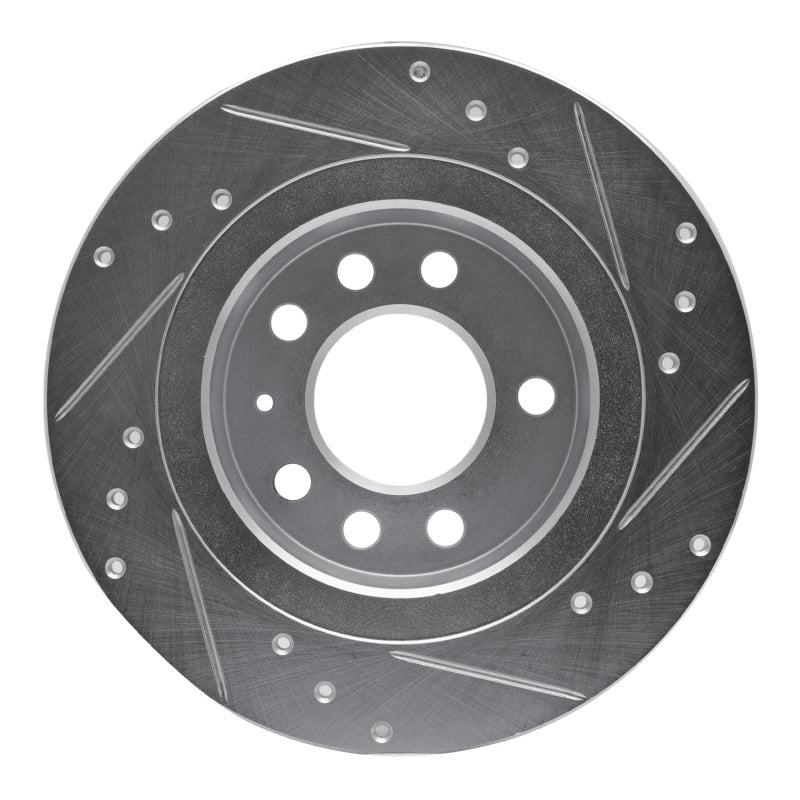 R1 Concepts R1 06-10 Pontiac SOLSTICE Rear Left Drilled & Slotted Silver Brake Rotor