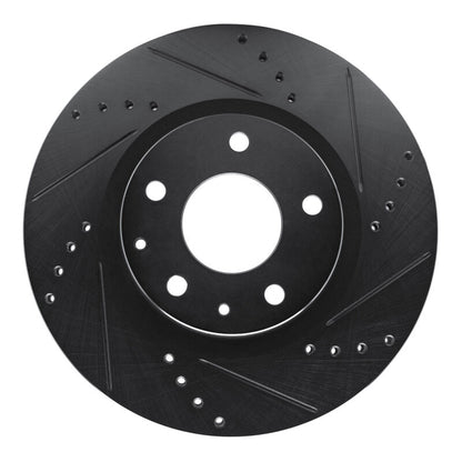 R1 Concepts R1 19-25 Mazda CX-30 Front Right Drilled & Slotted Black Brake Rotor