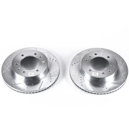 PowerStop Power Stop 06-10 Hummer H3 Front Evolution Drilled & Slotted Rotors - Pair
