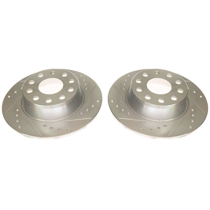 PowerStop Power Stop 2019 Volkswagen Jetta Rear Evolution Drilled & Slotted Rotors - Pair