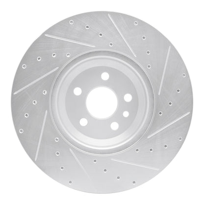 R1 Concepts R1 20-25 Jaguar E-Pace Front Left Drilled & Slotted Silver Brake Rotor
