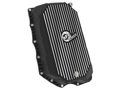 aFe 20-25 GM Diesel V8-6.6L L5P Transmission Pan w/ Machined Fins - Black