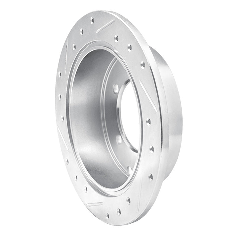 R1 Concepts R1 97-04 Mitsubishi DIAMANTE Rear Right Drilled & Slotted Silver Brake Rotor