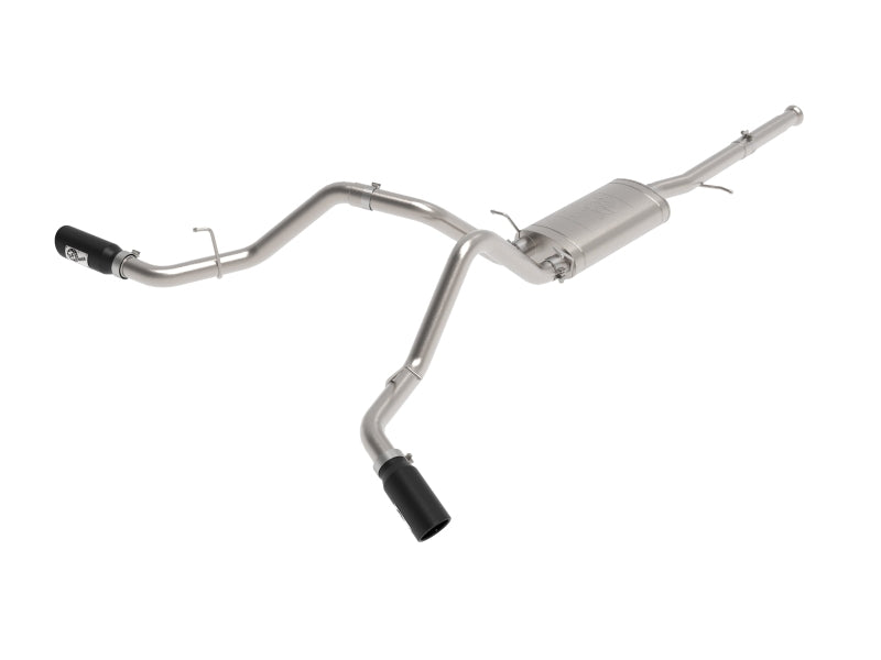 aFe Apollo GT Cat-Back Exhaust GM Trucks 09-18 V6-4.3L/V8-4.8/5.3L-Dual Rear-Side Exit Black Tips
