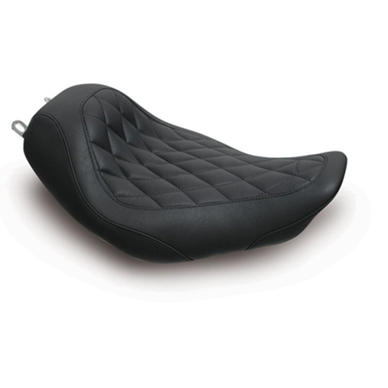 Mustang Motorcycle Mustang 08-21 Harley Electra Glide Std,Rd Glide,Rd King,Str Glide Solo Seat Diamond Stitch -Brown