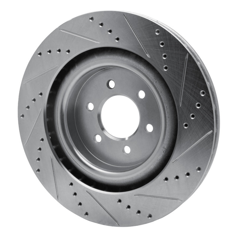 R1 Concepts R1 03-17 Dodge Viper Rear Left Drilled & Slotted Silver Brake Rotor