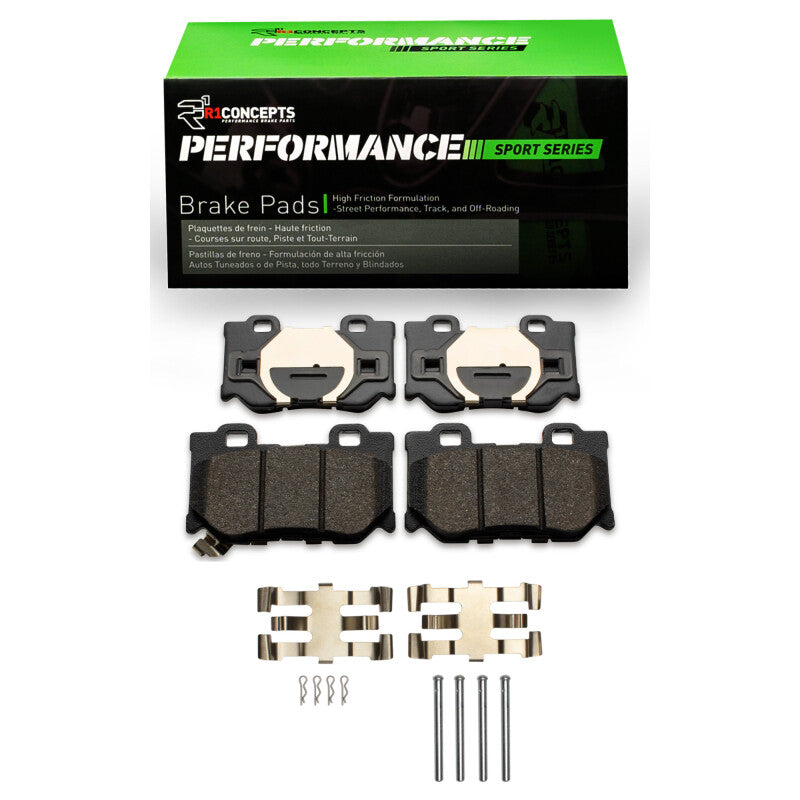 R1 Concepts R1 2008-2025 Infiniti Q50 Rear R1 Performance Sport Pads & Hardware Kit