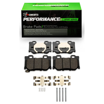 R1 Concepts R1 2008-2025 Infiniti Q50 Rear R1 Performance Sport Pads & Hardware Kit
