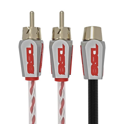 DS18 Level 3 RCA Wire Y Connector 1 Female to 2 Male Black