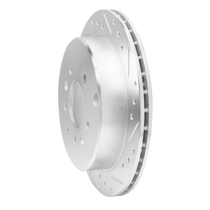 R1 Concepts R1 92-06 Mazda MPV Rear Right Drilled & Slotted Silver Brake Rotor