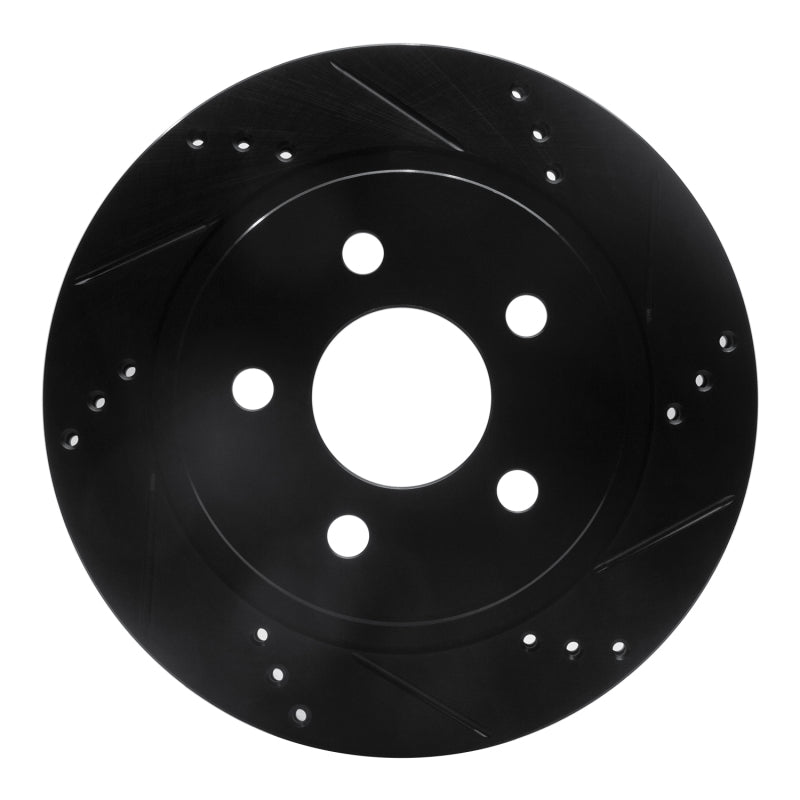 R1 Concepts R1 93-97 Chevrolet Camaro Rear Right Drilled & Slotted Black Brake Rotor
