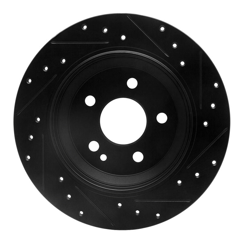 R1 Concepts R1 16-23 Mercedes-Benz Metris Rear Left Drilled & Slotted Black Brake Rotor