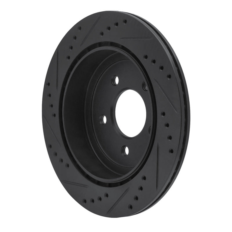 R1 Concepts R1 95-97 Ford Ranger (USA/Canada) Front Right Drilled & Slotted Black Brake Rotor