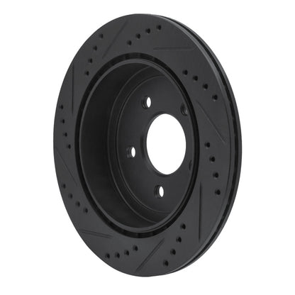 R1 Concepts R1 95-97 Ford Ranger (USA/Canada) Front Right Drilled & Slotted Black Brake Rotor