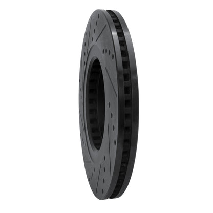 R1 Concepts R1 16-25 Mazda CX-5 Front Right Drilled & Slotted Black Brake Rotor