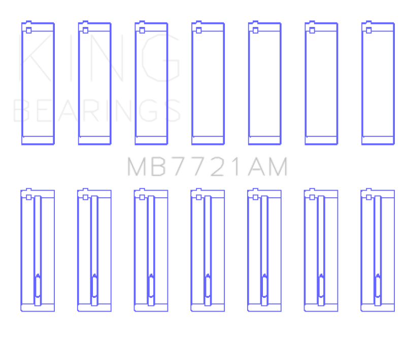 King Engine Bearings Mercedes Benz M103 / M104 / OM603 Bi-Metal Aluminum Main Bearing Set