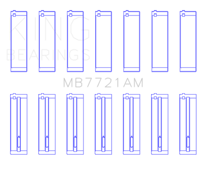 King Engine Bearings Mercedes Benz M103 / M104 / OM603 Bi-Metal Aluminum Main Bearing Set