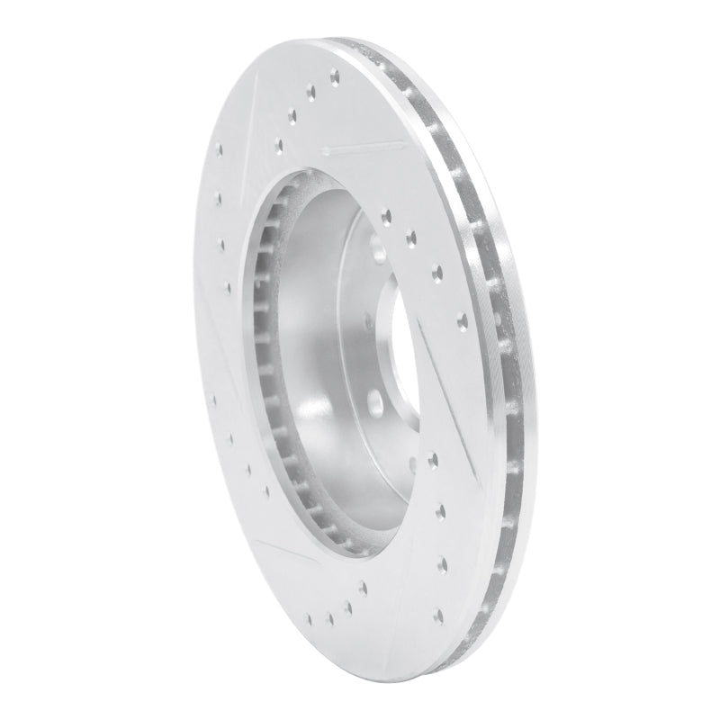 R1 Concepts R1 88-91 Honda Accord Coupe Front Right Drilled & Slotted Silver Brake Rotor