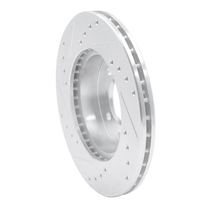 R1 Concepts R1 88-91 Honda Accord Coupe Front Right Drilled & Slotted Silver Brake Rotor