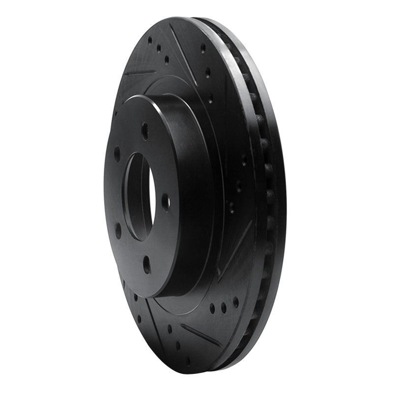 R1 Concepts R1 98-04 Chrysler CONCORDE Front Right Drilled & Slotted Black Brake Rotor