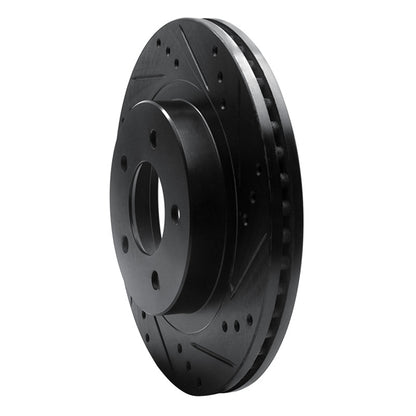 R1 Concepts R1 98-04 Chrysler CONCORDE Front Right Drilled & Slotted Black Brake Rotor