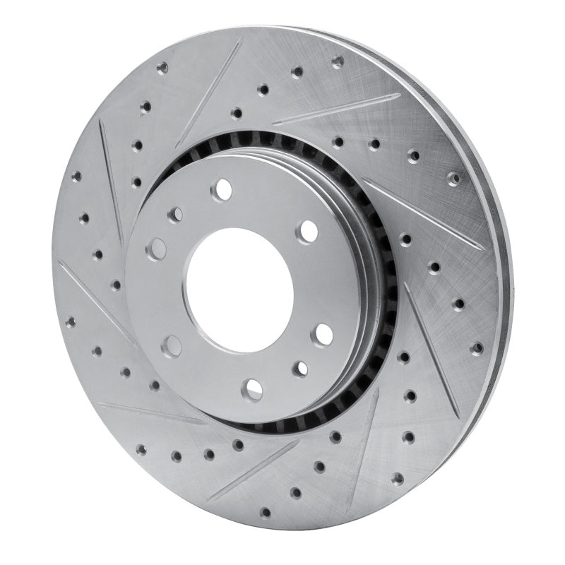 R1 Concepts R1 02-09 Buick Rainier Front Left Drilled & Slotted Silver Brake Rotor