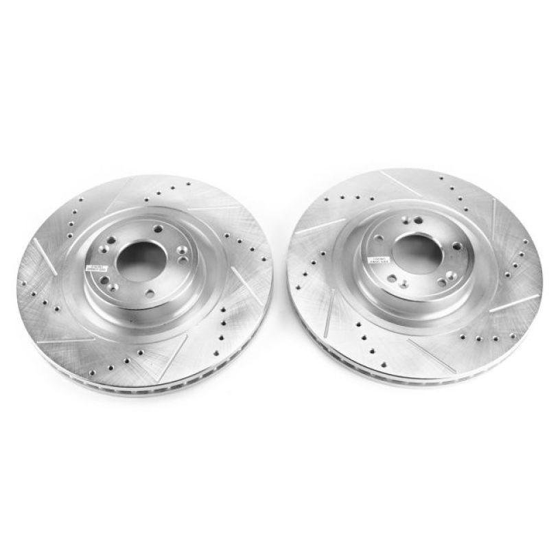 PowerStop Power Stop 12-16 Hyundai Equus Front Evolution Drilled & Slotted Rotors - Pair