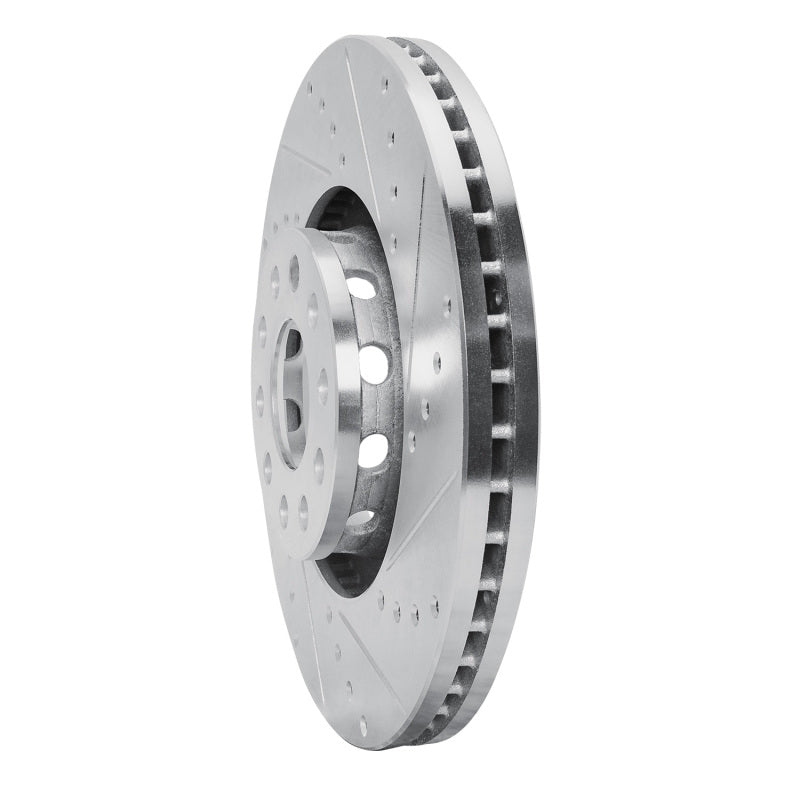 R1 Concepts R1 02-05 Volkswagen Passat (USA/Canada) Front Right Drilled & Slotted Silver Brake Rotor