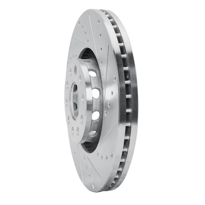 R1 Concepts R1 02-05 Volkswagen Passat (USA/Canada) Front Right Drilled & Slotted Silver Brake Rotor
