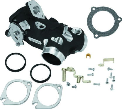 S&S Cycle 2006+ BT Size Code 417 Throttle Body Kit - Wrinkle Black
