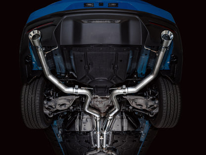 AWE Tuning AWE 2024 Ford Mustang GT Fastback S650 RWD Track Edition Cat-Back Exhaust w/ Dual Chrome Silver Tips