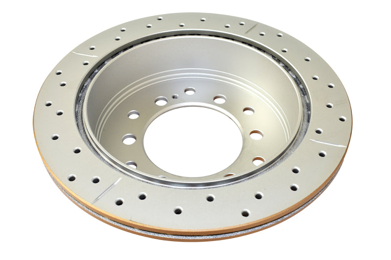 DBA 10-23 Lexus GX460 Rear Street Series Drilled & Slotted Rotor w/Gold Hat
