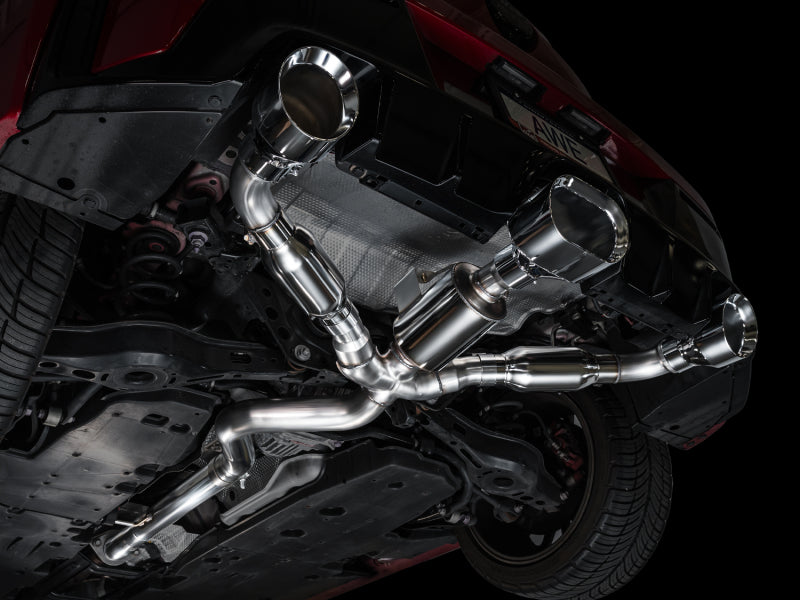 AWE Tuning 23-24 Toyota GR Corolla Track Edition Cat-Back Exhaust - Chrome Silver Tips