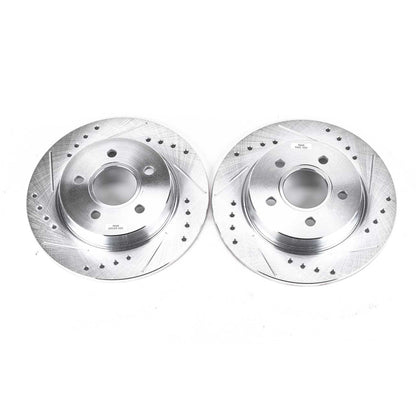 PowerStop Power Stop 12-18 Ford Focus Rear Evolution Drilled & Slotted Rotors - Pair