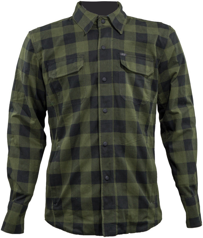 Speed and Strength True Grit Armored Motoshirt Olive/Black - 3XL
