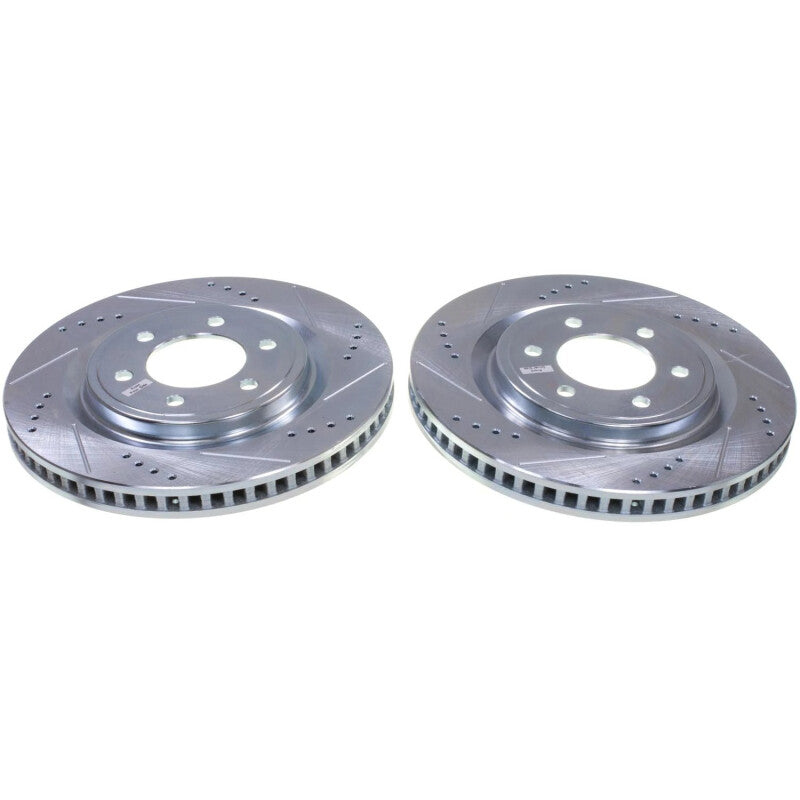 PowerStop Power Stop 22-23 Ford F-150 Lightning Front Drilled & Slotted Rotor - Pair