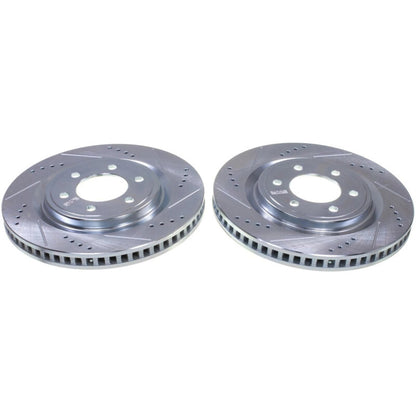 PowerStop Power Stop 22-23 Ford F-150 Lightning Front Drilled & Slotted Rotor - Pair