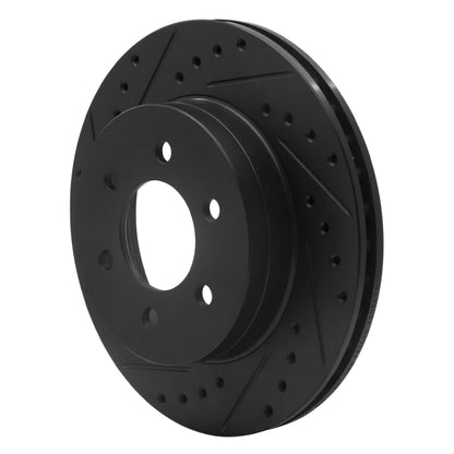 R1 Concepts R1 97-02 Dodge Durango Front Left Drilled & Slotted Black Brake Rotor