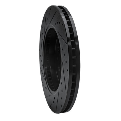 R1 Concepts R1 09-09 Ford F-150 RWD Front Right Drilled & Slotted Black Brake Rotor