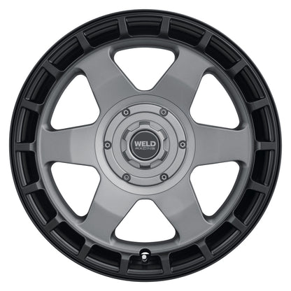 Weld Off-Road Ridge 20x9 - 8x165.1 BP - ET0 - 125.1mm CB - Satin Gunmetal Wheel (Black Ring)